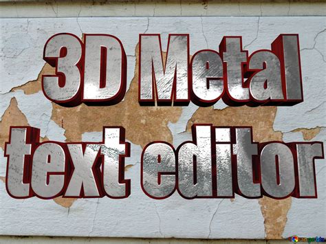 3d Metal Text Editor Free Image 1612