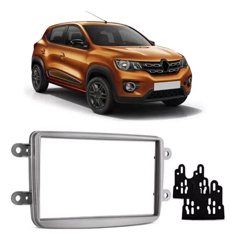 Marco De Panel Plateado Para Renault Sandero Logan Duster Dvd 2 Din