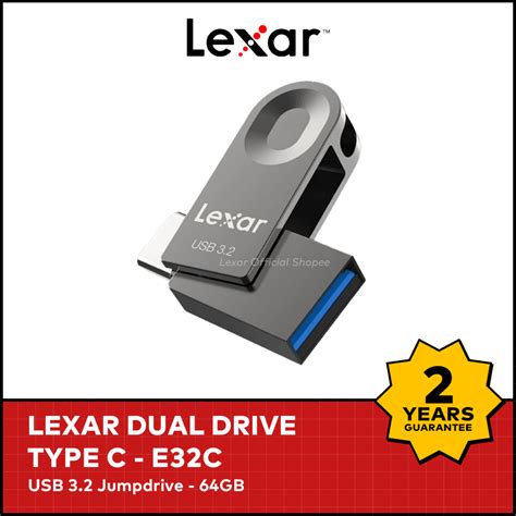 Jual Lexar JumpDrive Dual Drive E32C USB 3 2 OTG Type C 64GB Shopee