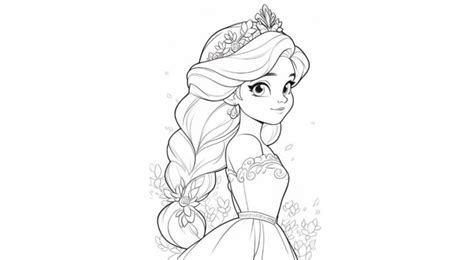 Desenho De Princesa Para Colorir Imagem E Molde E Para Imprimir