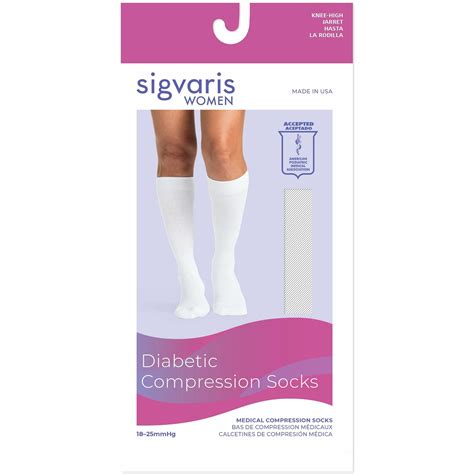 Womens Knee High Compression 18 25 Mmhg Sigvaris Diabetic Compression Stockings