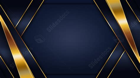 Creative Geometric Business Blue Gold Gold Abstract Powerpoint