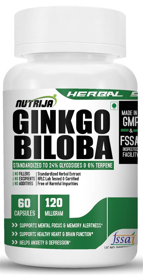 Buy Ginkgo Biloba Mg Capsules Supplement Online In India Nutrija