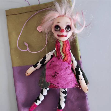 Haunted Doll Creepy Miniatures Scary Clown Doll Handmade Doll Etsy