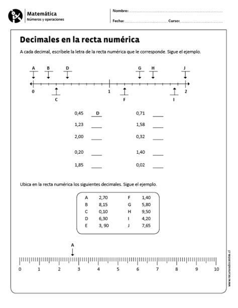 Recta Numerica Ficha Con Ejercicios Gratis Para Infantil