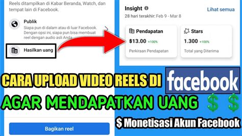 Cara Upload Video Reels Di FB Untuk Mendapatkan Uang Cara