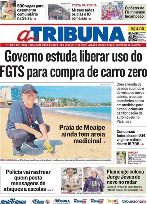 Capa A Tribuna Quarta 25 De Janeiro De 2023