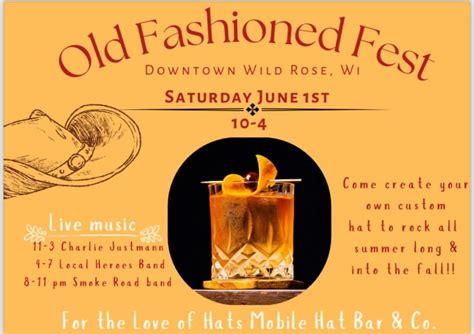 Pop Up Hat Bar Old Fashioned Fest Downtown Wild Rose Sluggers Wild