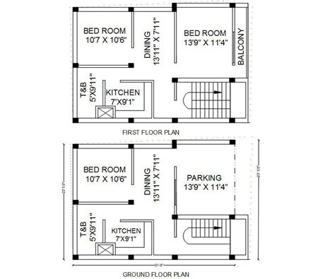 House Plan With Column Layout Design AutoCAD File - Cadbull