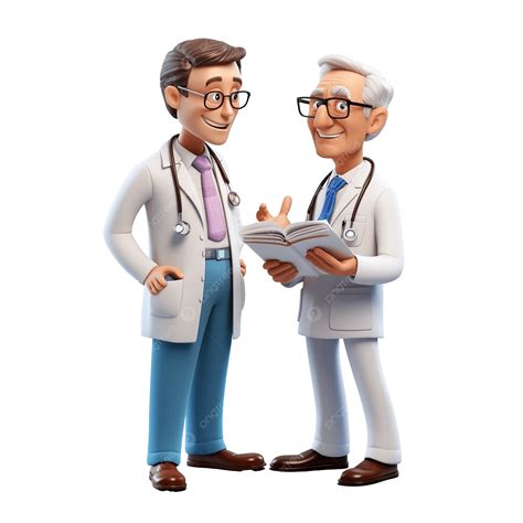 Doctor Giving Advice To Patient 3d Character Illustration, 3d