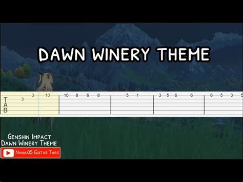 Genshin Impact Dawn Winery Theme Guitar Tab Tutorial Chords Chordify