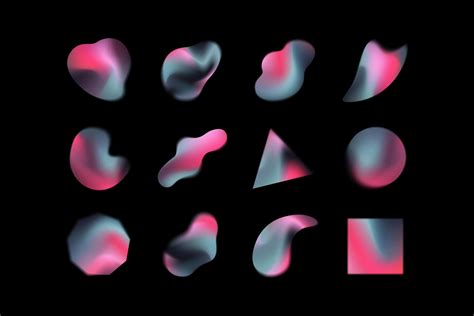 soft gradient texture shapes