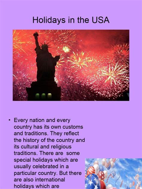 Customs and Traditions of The USA | PDF | Memorial Day | Independence ...