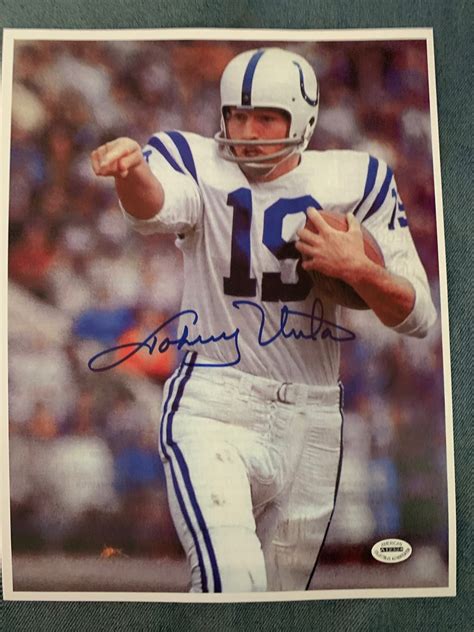 Johnny Unitas Baltimore Colts Signed 8x10 Autographed Photo Etsy