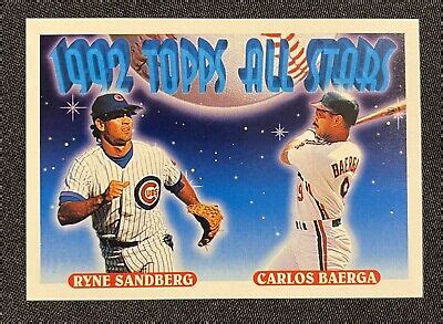 Topps Ryne Sandberg All Stars Chicago Cubs Hof Nm Ebay