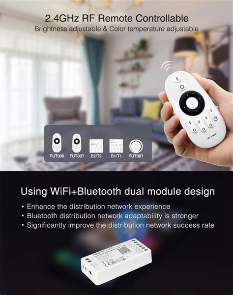 Dualwhite Ledstrip Zone Controller Wifi Bluetooth Ghz Ledstripxl