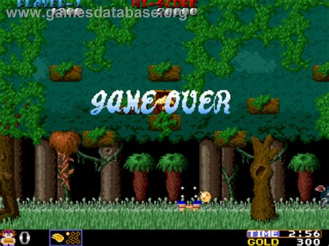 Wardner Arcade Artwork Game Over Screen