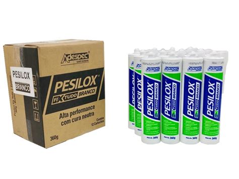 Cola Adesiva Pesilox FixTudo Construção Branco tubo 360g caixa 12