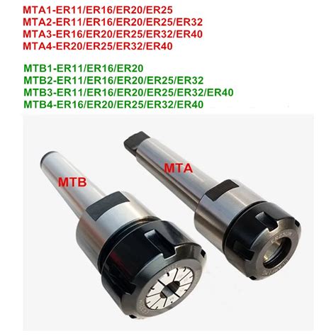 1pc Mtb Mta Mt1 Mt2 Mt3 Mt4 Morse Taper Er11 Er16 Er20 Er25 Er32 Er40