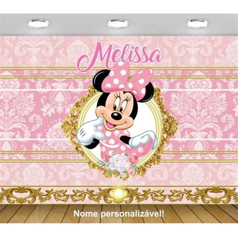 Painel De Festa Minnie Rosa 2x1m Elo7 Produtos Especiais