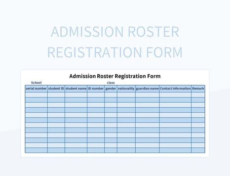 Free Admissions Templates For Google Sheets And Microsoft Excel