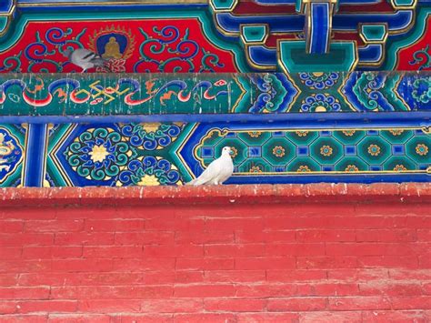 The Roof of the Building in Shaolin Temple with Detail Architecture ...