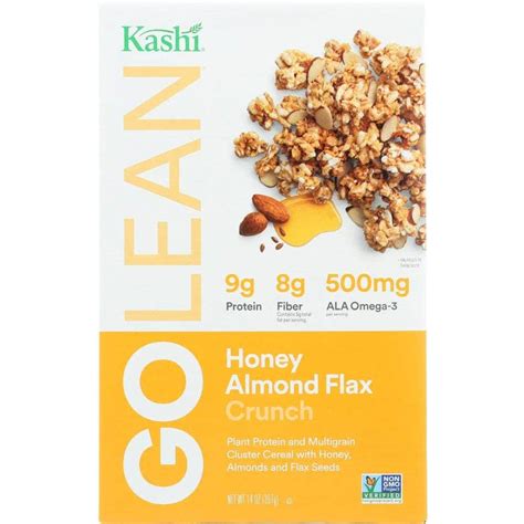 Kashi Go Lean Crunch Honey Almond Flax Cereal 14 Oz Case Of 3 Shelhealth