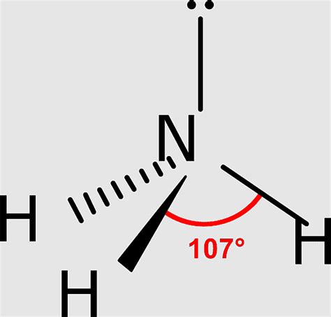 Ammonia Trigonal Pyramidal Molecular Geometry Lewis Pair Orbital Hybridisation Vsepr Theory