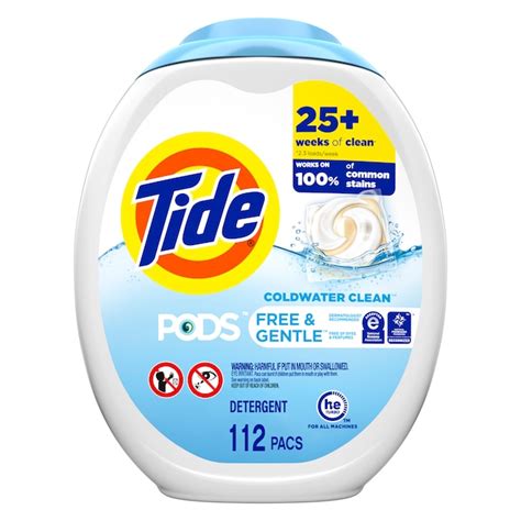 Tide 112-Pack Pods Free and Gentle HE Laundry Detergent (89-oz) in the ...