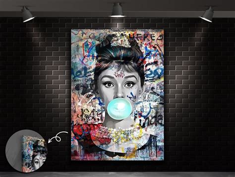 Audrey Hepburn Bubble Gum Fashion Print Audrey Hepburn Poster Andy