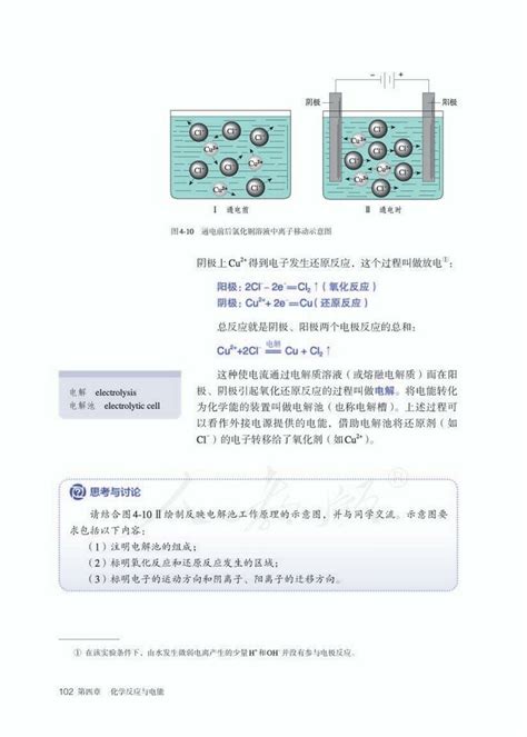 第二节 电解池 2019年审定人教版高中化学选修1 中学课本网