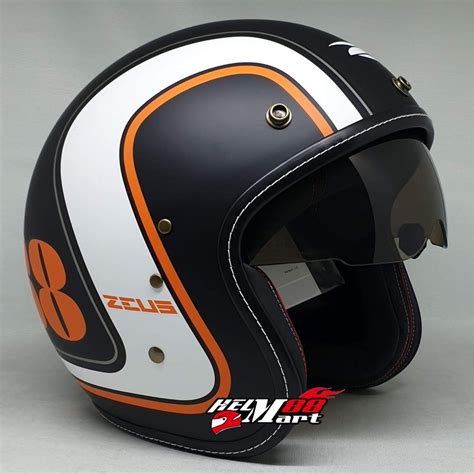 Jual Zeus Fa Motif K Double Visor Helm Half Face Zeus Zs Helm