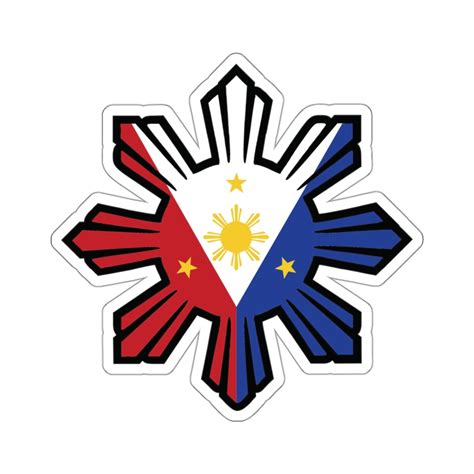 Sun Shape Philippines Logo Kiss Cut Stickers Philippines Flag Stickers