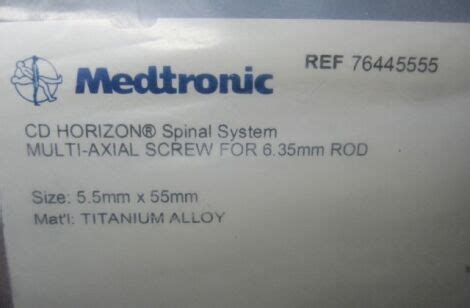 New MEDTRONIC SOFAMOR DANEK REF 76445555 CD HORIZON Spinal System MULTI