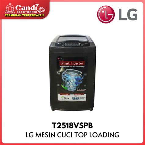 Jual LG Mesin Cuci Top Loading Kapasitas 18 KG T2518VSPB Shopee Indonesia