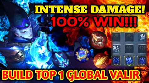 VALIR BEST BUILD AND EMBLEM 2022 BUILD TOP 1 GLOBAL VALIR YouTube