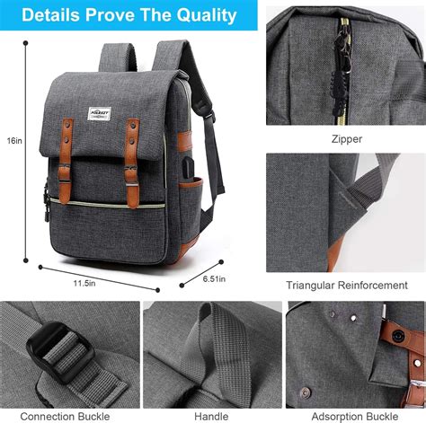 Sac Dos Ordinateur Portable Pouces Femme Et Homme Puersit College