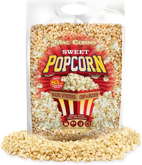 Mac Corns Sweet Popcorn Re Sealable 1kg Mega Pack Traditionally Popped