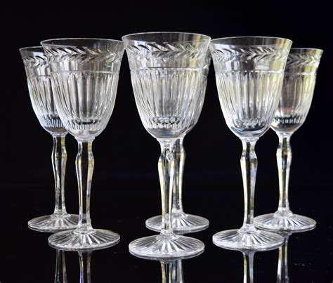 6 Stuart Crystal Senator Large Wine Glasses