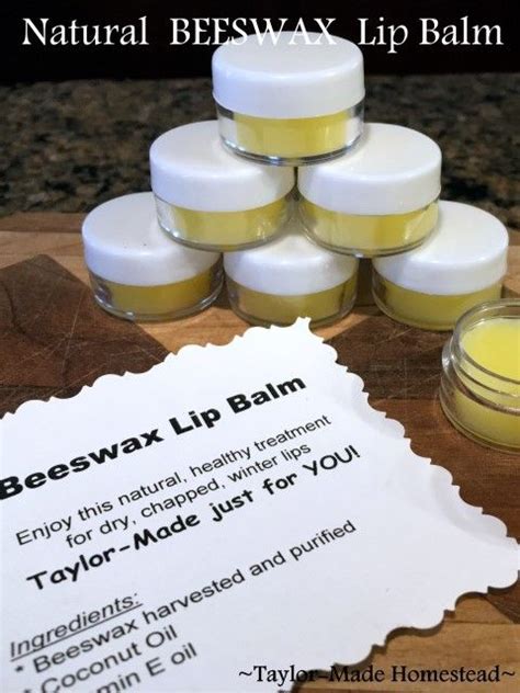 Natural Beeswax Lip Balm Only 3 Ingredients ~ Texas Homesteader