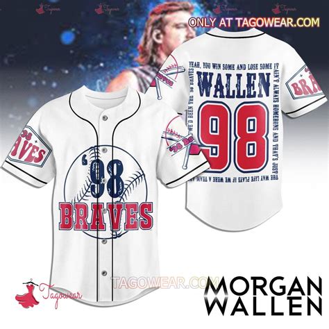 Morgan Wallen '98 Braves Baseball Jersey - Tagowear