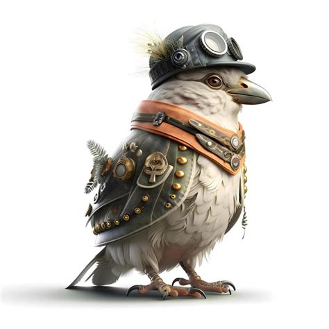 3D digital render of a cute bird with a gun isolated on white ...