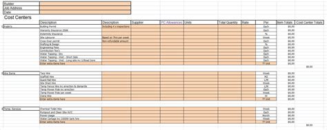 Construction Cost Estimate Template