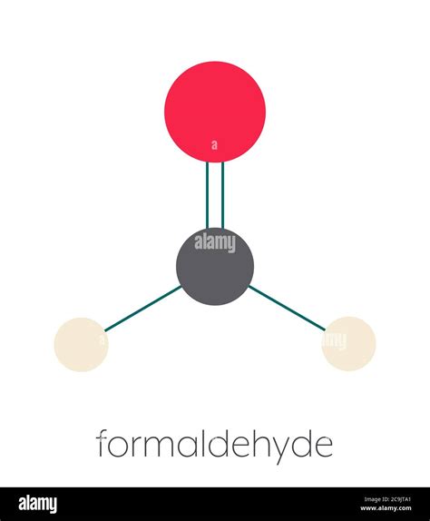 Formaldehyde Methanal Molecule Important Indoor Pollutant Stylized Skeletal Formula