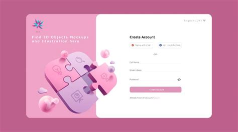 Figma Sign Up Page Template | UI4Free