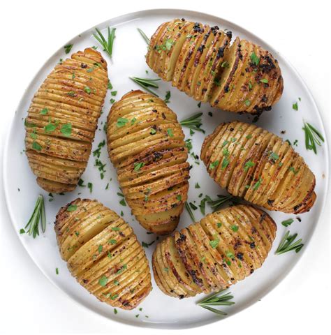 Garlic Hasselback Potatoes - Easy Vegan Meal Plan