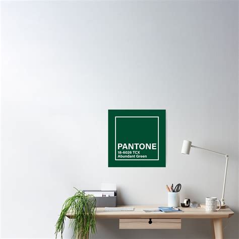 PANTONE 18 6026 TCX Abundant Green Poster For Sale By Princessmi