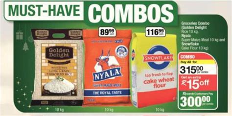 Groceries Combo Golden Delight Rice Kg Nyala Super Maize Meal Kg