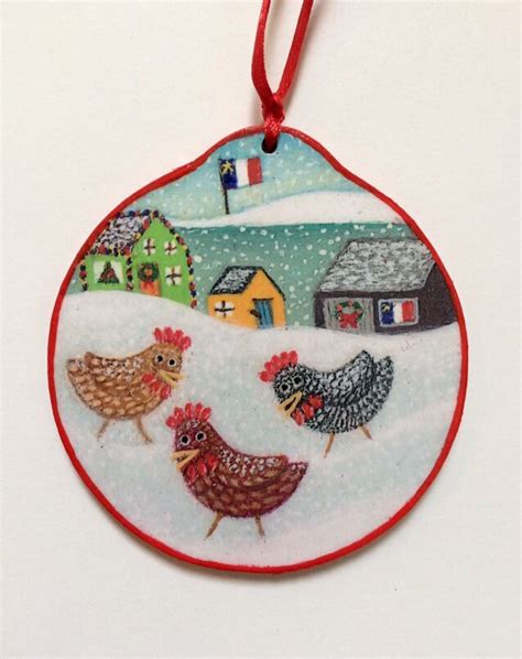 Three French Hens Ornament - Etsy Canada