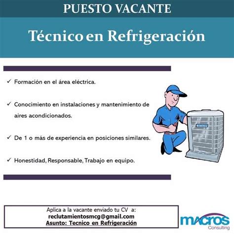 Tecnico En Refrigeracion Empleos RYP